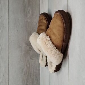 Ugg Australia Women Comfort Leather Insulated Lined Slippers Flats shoes sz 7